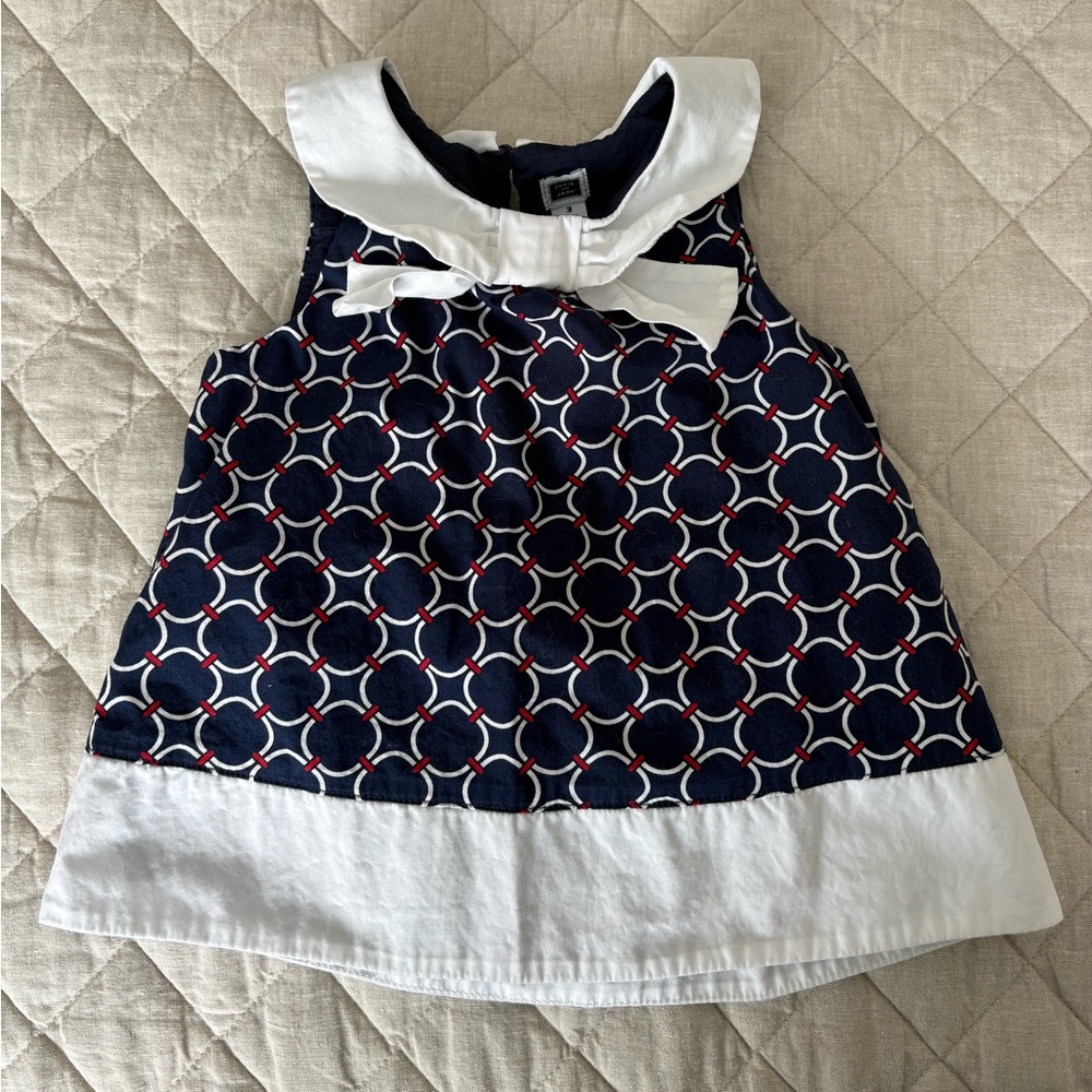 Janie and Jack Navy and White Tank Top